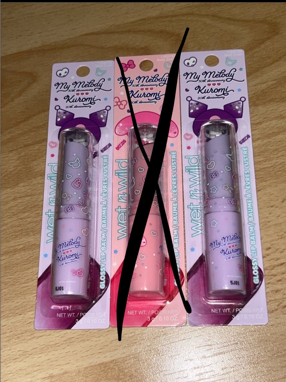 wet n wild Kuromi glossy lip balm 2x